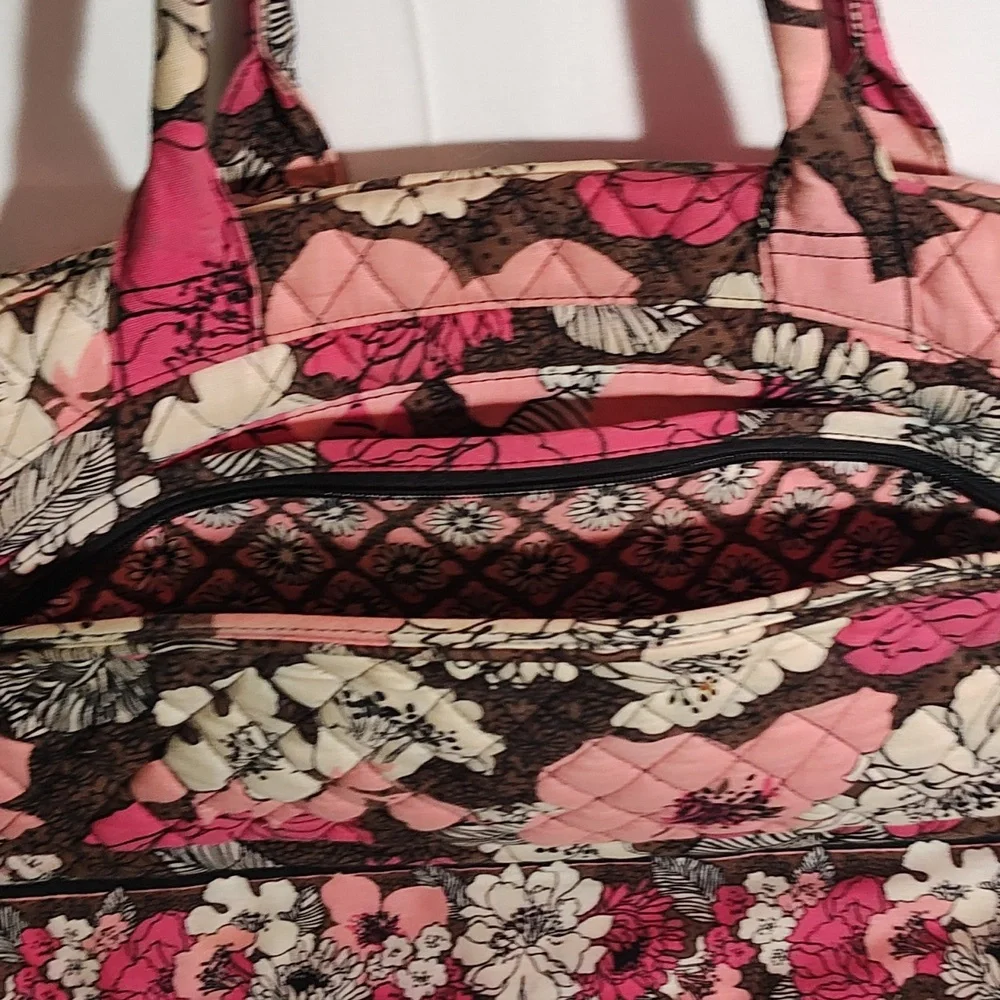 Vera Bradley Floral Pink and Brown‎ Women's Bag